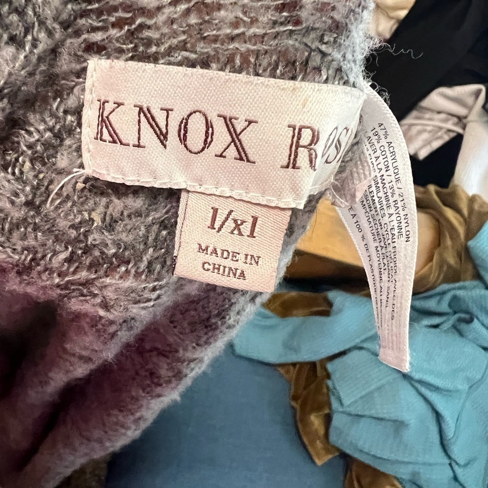 Knox Rose Gray Women's Sweater Cardigan with fringe! - Picture 2 of 2